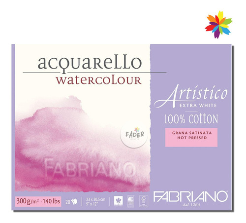 Artistico Satin Fabriano Watercolor 300g 20h 100% ALG. 30x45