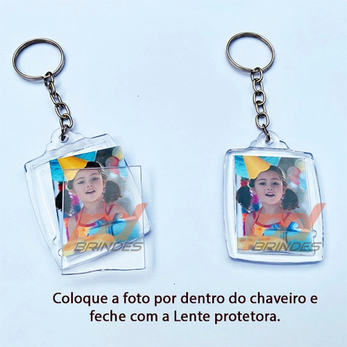 Imagem 3 de 10 de Chaveiro Acrílico 3x4cm - Para Foto - 50 Unidades