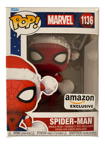 Funko Pop Marvel 1136 Spiderman Navidad Exclusive Navideño