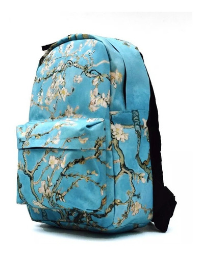 Mochila Azul Blossom Cerezos Van Gogh Arte Backpack