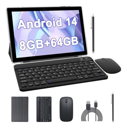 Tablet Android 14 De 10 Pulgadas Con Teclado,