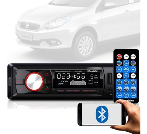 Imagem 1 de 6 de Aparelho Bluetooth/usb/aux/sd/fm Roadstar Siena + Mixvitra