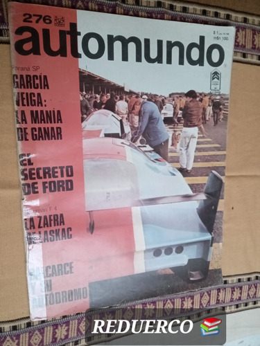 Automundo 276 C/ Lámina Oscar Gálvez Di Palma 19/8/1970