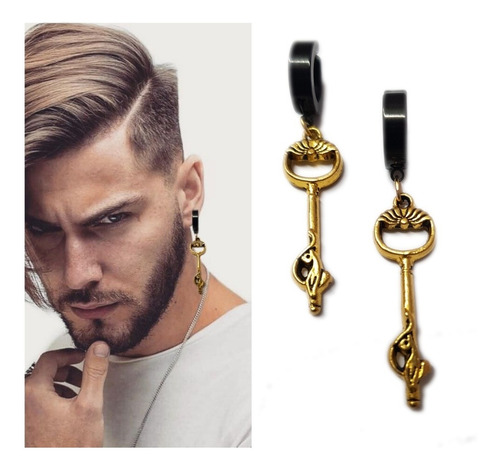 Aro Falso Llave Gold Piercing A Presion