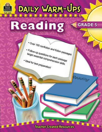 Daily Warm-ups: Reading, Grade 5 From Teacher Created Resources, De Kartchner Clark, M.a., Sarah., Vol. 1. Editorial Teacher Created Resources, Tapa Blanda En Inglés
