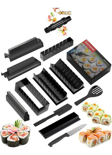 Sushi Kit  Moldes Figuras Cuchillo Máquina Rollos Verduras