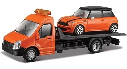 comprar Burago Escala 1\u002F43 Remolque Iveco Flatbed + Mini Cooper 