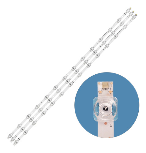 3 Tiras Con 9 Leds Compatible Con 43r6e1 43h6f 43r7f