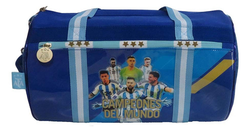 Bolso Urbano Afa Selección Argentina Campeones Color Azul Liso