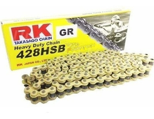 Cadena Rk Reforzada Sin O Ring Paso 428 X 136 Motocross Cut