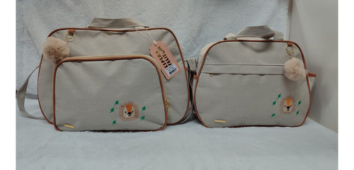 Kit de bolsas de maternidad Baby Garden Baby Waits Happy, color beige, diseño de tela borrada