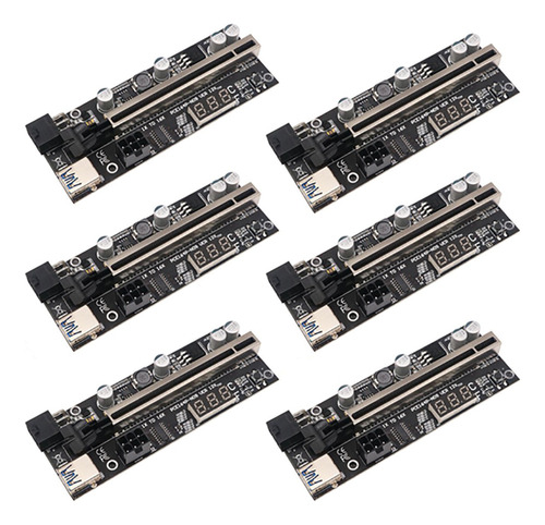 Paquete De 6 Tarjetas Riser Pcie Riser, Extensión Gráfica De