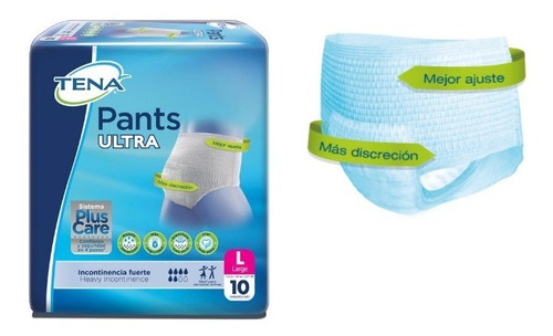 Pañal Tena Pants Ultra X 10 Und. Ropa Interior Incontinencia