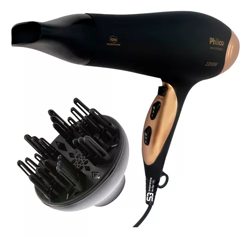 Secador De Cabelo 2100w Britânia Profissional Difusor Cachos Cor Preto  Voltagem 110v