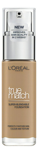 Base de maquillaje líquida L'Oréal Paris True Match Super-Bendable Foundation Base De Maquillaj True Match Super-Bendable Foundation 30ml tono 7d ambre dore - 30mL