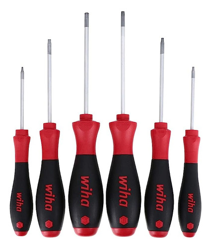 Set De Destornilladores Wiha Torx Driver 6 Unidades Rojo