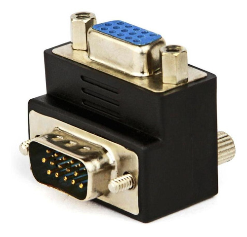 Adaptador  Vga  Macho Para Vga Fêmea 90º - Cirilo Cabos