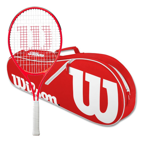 Junior Roger Federer Raqueta Tenis Rojo Blanco Una Ii
