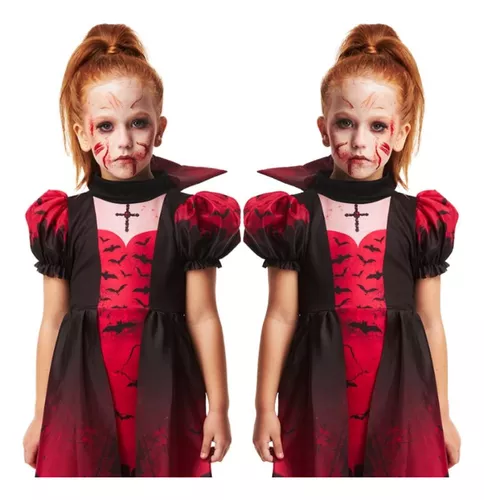 Fantasia de Vampiro Infantil Halloween - M 5 - 8 em Promoção na Americanas