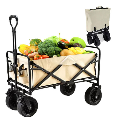 Grande Carrito De Mandado Plegable Camping Marco 3 En 1 New