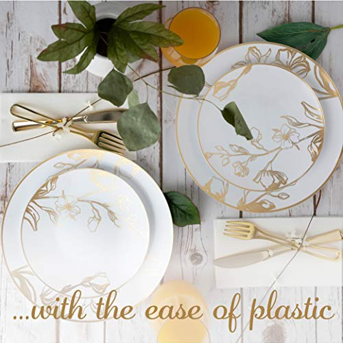 32 Piece Combo Plates Set Includes 16 7'' Inch Plates &...