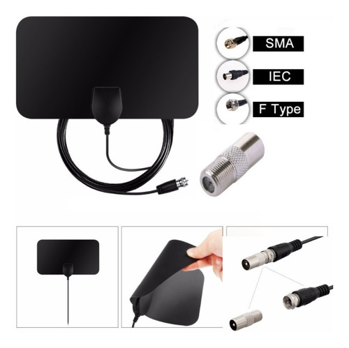 Imagen 7 de 10 de Hdtv Antena Interior Pantalla Plana Canales Hd 4k