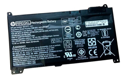 Bateria Hp Probook 450 G4 Original 3 Celdas          Rr03xl