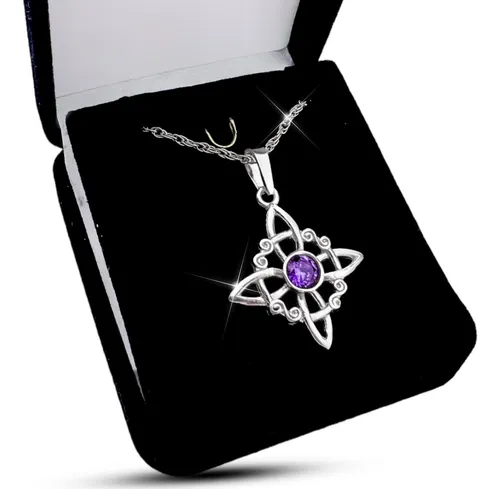 comprar Nudo De Bruja Con Amatista, 4 Elementos Nacional + Cadena