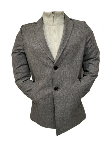 Afazzy Mens Grey Chenille Texture Wrinkle Resistant 2 Button Work Casual Blazer