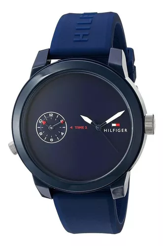 Reloj Tommy Hilfiger Hombre Azul Original 1791746 Silicona – Joyas Lan