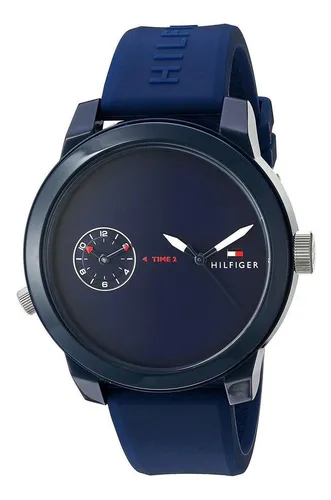 Reloj Tommy Hilfiger Hombre Azul Original 1791746 Silicona – Joyas Lan