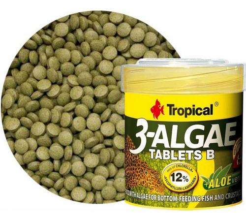 Alimento Premium Tabletas Peces De Fondo Tropical 3-algae