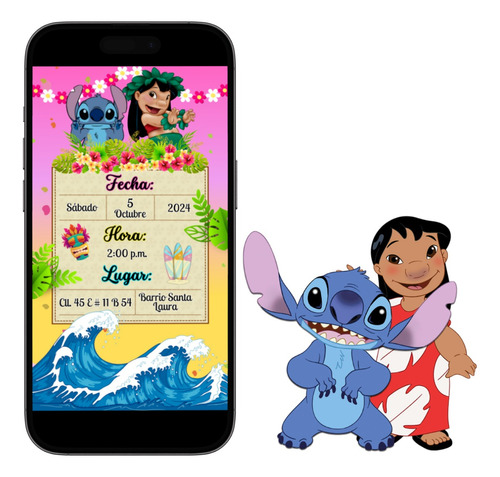 Invitación De Cumpleaños En Video - Lilo Y Stitch