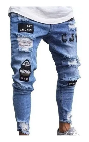 Jean Con Agujeros Hombre MercadoLibre