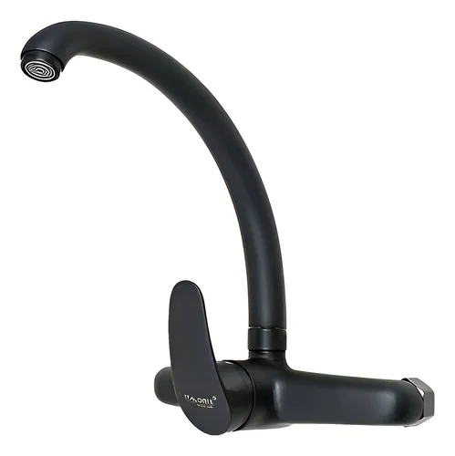 Grifo Monocomando 20cm Negro Pared Italomix Lh3257