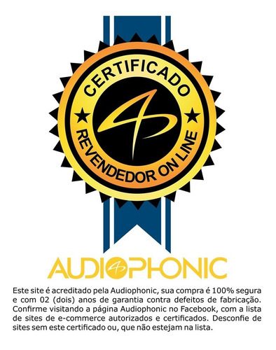 Imagem 2 de 2 de Subwoofer 8 Caixa Ativa Audiophonic Bas8 2.0 Slim