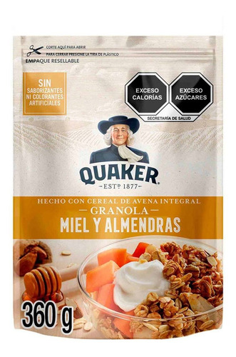 Granola Quaker Almendras Y Miel 360g