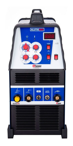 Máquina de solda inverter Boxer AluTIG 200 AC/DC azul e preta 60Hz 110V/220V