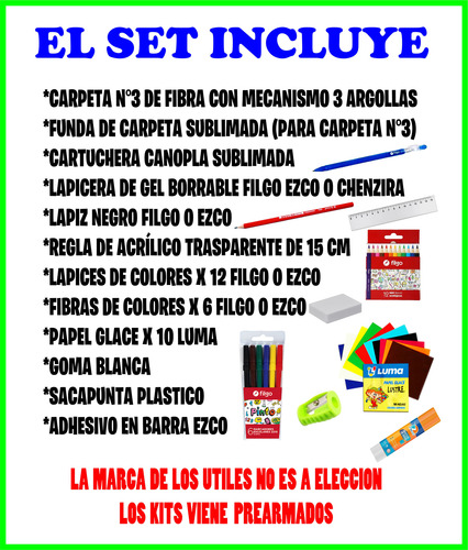 Oferton Carpeta + Cartu + Utiles Ark #61