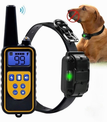 Collar De Choque Eléctrico Para Perro De Entrenamiento Color Negro