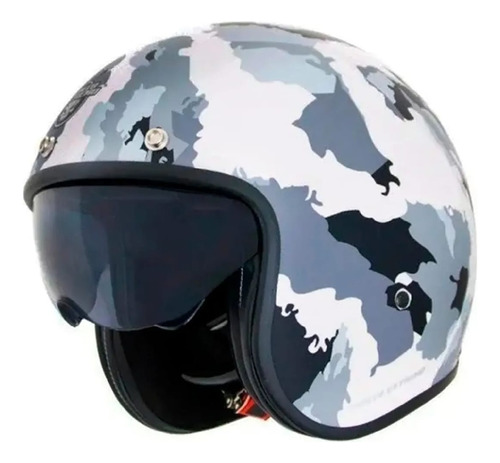 Casco Punto Extremo X581 Abierto Militar Blanco (s) -motor2