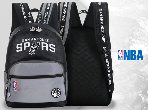 Mochila Deportiva Nba San Antonio Spurs Bolsillos Oficial