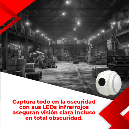 Robot Cámara Recorrido Seguridad Vigilancia Monitoreo Remoto Color Blanco