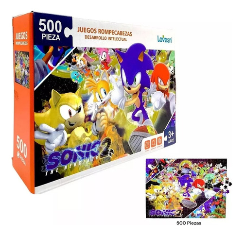 Sonic Rompecabezas 500 Piezas Tails Knuckless Shadow Eggman