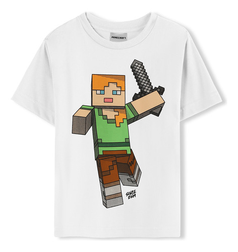 Playera Estampado Minecraft C&a De Niño