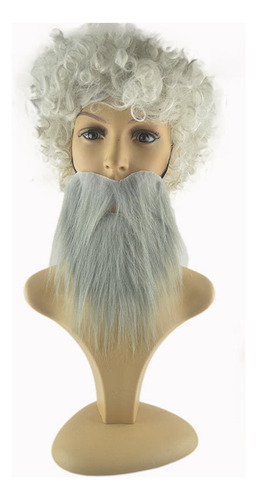 Conjunto De Barba Y Cabello, Accesorios Para Disfraz De Gris