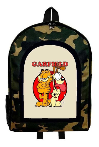 Mochila Camuflada Garfield Gato Modelo 29