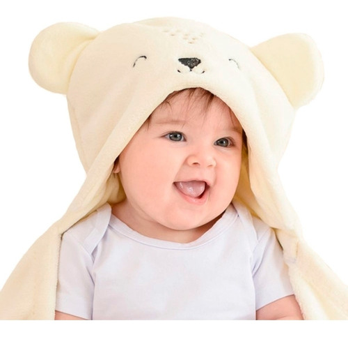 Cobertor Infantil Fleece Capuz Bebe Criança Bichinho Piscina