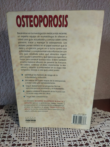 Osteoporosis Cómo Prevenirla, Tratarla Y Mejorarla (Usado)