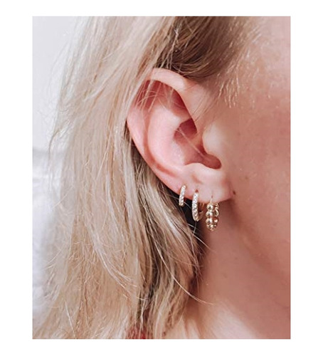 Aretes De Aro Pequeños De Oro De 14 Quilates Hipoalergénicos
